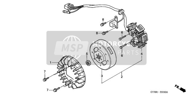 Honda PK50M 1994 Generator voor een 1994 Honda PK50M